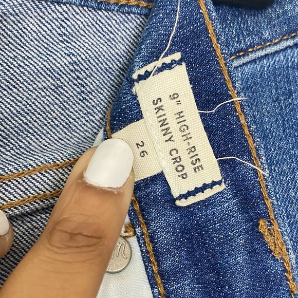 Madewell 9” high rise skinny crop jean size 26 - Picture 8 of 11